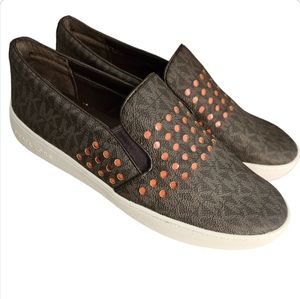 [Michael Kors] Keaton logo slip on sneakers - size 8.5M